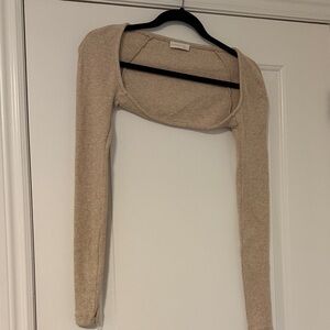 Kookai Beige Cropped Shrug